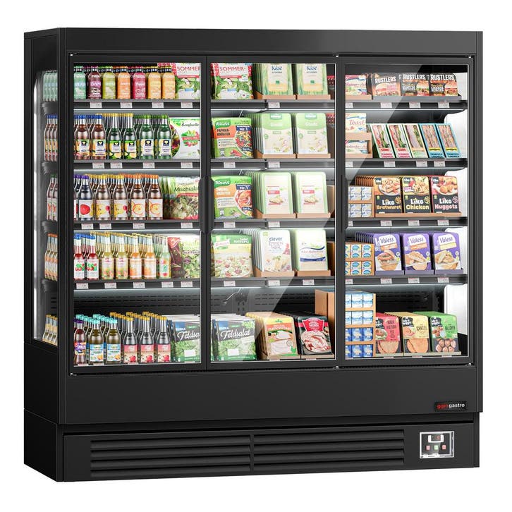 GGM Gastro | Supermarkt-wandkoelmeubel - 1940mm - 3 glazen |, Witgoed en Apparatuur, Koelkasten en IJskasten, Verzenden