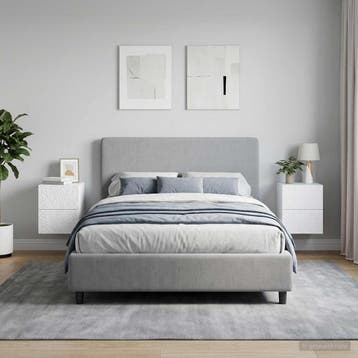 vidaXL Wandbeugel Bedkast 2 st Wit 34,5 x 33 x 40 cm Bewerkt, Minder dan 45 cm, Verzenden, Nieuw, Minder dan 55 cm