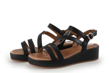 Graceland Sandalen in maat 38 Zwart, Verzenden, Zwart, Sandalen of Muiltjes, Zo goed als nieuw