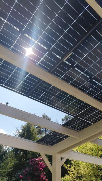 Zonnepanelen op uw carport of veranda, zonder dakbeschot, Ophalen, Nieuw, Compleet systeem, 200 wattpiek of meer