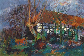 Jan Laeven (1925-2001), Limburgs landschap (1971), Antiek en Kunst