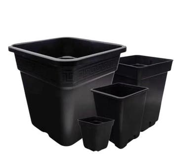 Topf viereckig - schwarz — 1L, Verzenden
