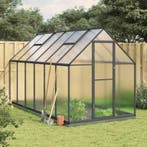 vidaXL Tuinkas met basisframe 334x169x202 cm aluminium, Tuin en Terras, Kassen, Verzenden, Nieuw