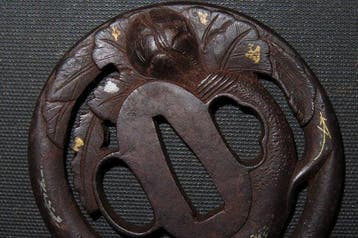 gesmeed ijzer - C6-185 Daito Japanese White Radish Tsuba -