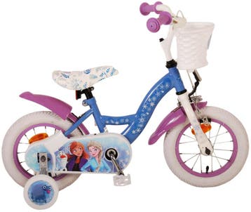 Disney Frozen 2 Kinderfiets - Meisjes - 12 inch - Blauw/Paar, Overige merken, Zijwieltjes, Nieuw, Ophalen of Verzenden