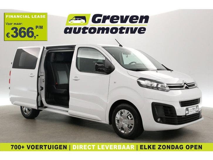 Citroën Jumpy 2.0 BlueHDI 145PK L3H1 | DC | 6 Zits | Airco, Auto's, Bestelauto's, Handgeschakeld, Diesel, Wit, Euro 6, Citroën
