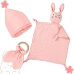 New Born Cadeauset - Roze – knuffeldoek, bijtring en, Verzenden, Nieuw