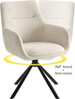 2dekans | Furnihaus Olivia - Draaibare Eetkamerstoel -, Huis en Inrichting, Stoelen, Ophalen of Verzenden, Zo goed als nieuw