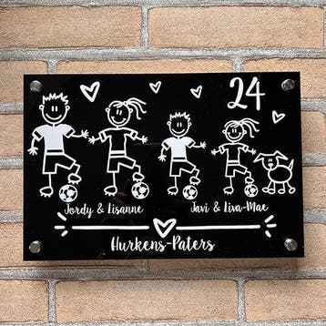 Naambord / naambordje / huisbord / huisnummerbord / voordeur, Verzenden, Nieuw, Kunststof