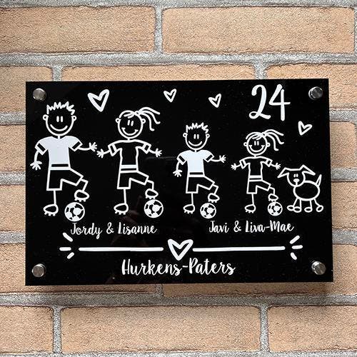 Naambord / naambordje / huisbord / huisnummerbord / voordeur, Huis en Inrichting, Woonaccessoires | Overige, Nieuw, Kunststof