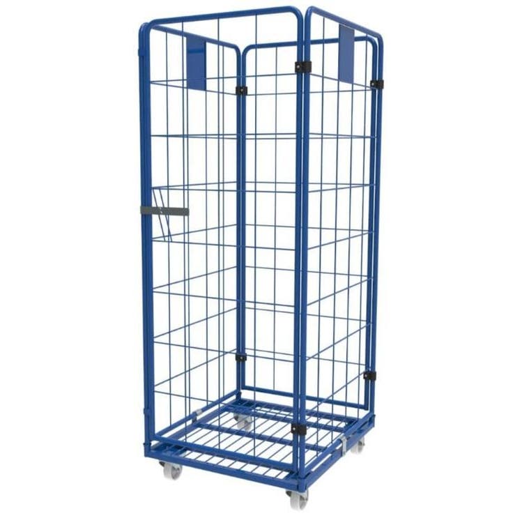 Rolcontainer 4 heks Robuust Staal Rolkar, Karren, Made in EU, Doe-het-zelf en Verbouw, Kratten en Dozen, 50 tot 75 cm, Opvouwbaar