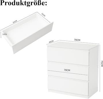 Komoda Commode Commode voor slaapkamer, 70 cm breed, commode, Verzenden, Zo goed als nieuw
