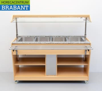 HCB Verrijdbaar warmhoudbuffet 4 x 1/1 GN 149,2 cm 230V, Ophalen of Verzenden, Nieuw in verpakking