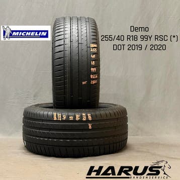 255/40/18 99Y RSC (*) Michelin zomerbanden demo 2X, 18 inch, Gebruikt, 255 mm, Ophalen of Verzenden