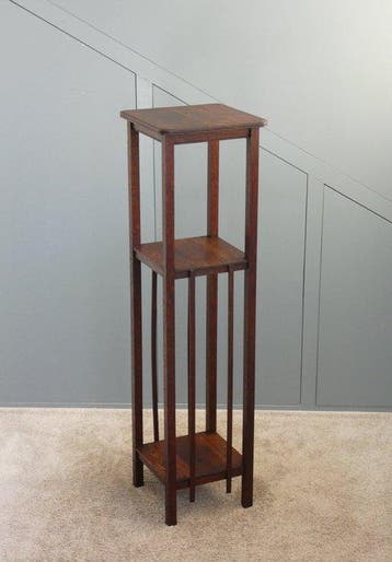 Plantentafel - Antieke Hoge Bijzettafel (110,5 cm) -, Antiek en Kunst