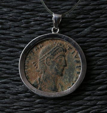 Moderne Zilver Hanger met Constantius II follis (Zonder