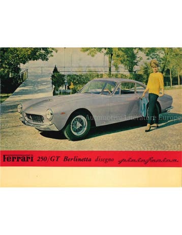 1963 FERRARI 250 GT BERLINETTA LUSSO BROCHURE ITALIAANS, Nieuw, Ferrari, Author
