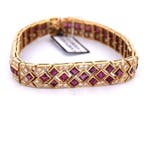 Armband - 18 karaat Geel goud - 10.50ct. tw. Robijn -, Nieuw