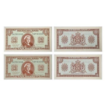Nederland. - 2 x 1 Gulden 1945 - consecutive - Pick 70 /