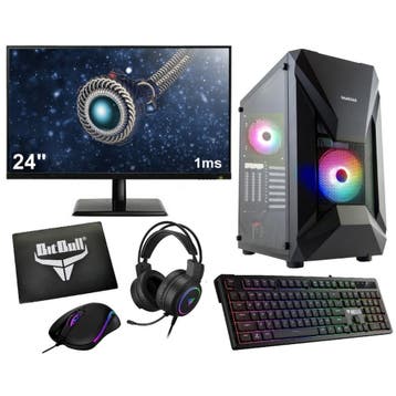 AMD Ryzen 5 RGB Budget Game PC SET COMPLEET met 24 1ms S..., Ophalen of Verzenden, Nieuw