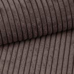 Hoekbank Ribstof Karlo Taupe | Universeel | €449,-, Hout, Hoekbank, 200 tot 250 cm, 100 tot 125 cm