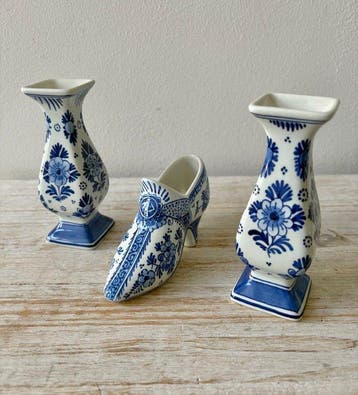 De Porceleyne Fles, Delft, Schühchen - Vaas (3) - Keramiek -