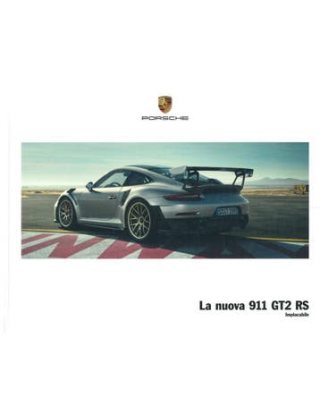 2018 PORSCHE 911 GT2 RS HARDCOVER BROCHURE ITALIAANS, Nieuw, Porsche, Author