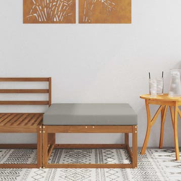 vidaXL Buiten Voetenbank Naturel, Tuin en Terras, Tuinsets en Loungesets, Verzenden, Nieuw