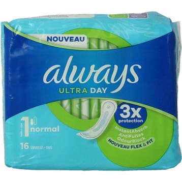 Always Maandverband ultra normaal 16 stuks, Verzenden, Nieuw