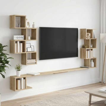 vidaXL Vaste TV Plank Sonoma Eiken 200 x 15 x 94 cm Bewerkt, Verzenden, Nieuw