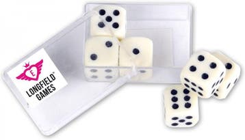 Dobbelstenen - Ivoor (6 stuks) | Engelhart - Spelonderdelen, Verzenden, Nieuw