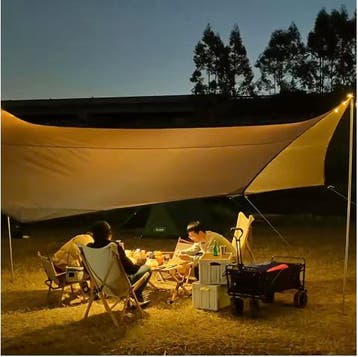 Grote Camping Tarp 510x510 cm Waterdicht Zonnescherm, Verzenden, Nieuw