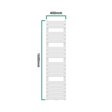 [neu.haus] Handdoekradiator Voss 160x40x5,2 cm wit, Doe-het-zelf en Verbouw, Verzenden, Nieuw