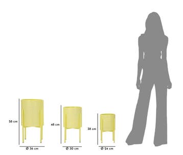 VAASHOUDER IRIS SET 3 STUKS CM Ø 36X56,5-30X48,5-24X37,5, Ophalen of Verzenden, Nieuw