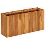 vidaXL Plantenbak verhoogd 100x30x50 cm massief acaciahout, 100 cm of meer, Verzenden, Nieuw, Hout