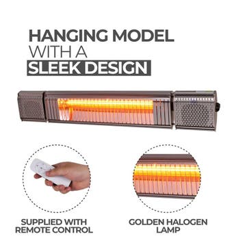 MaxxGarden Hangende terrasverwarmer - Bluetooth met speak..., Tuin en Terras, Terrasverwarmers, Verzenden, Nieuw