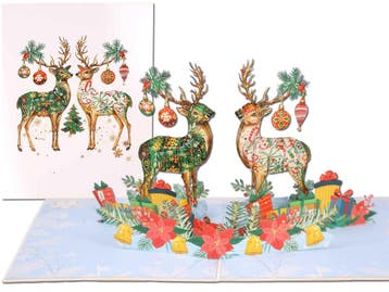 Kerstkaart Magische Rendieren pop-up kaart, Verzenden, Nieuw