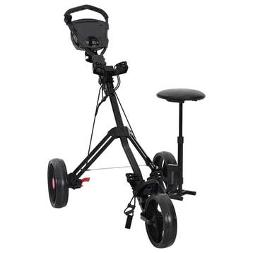 vidaXL Golf trolley met zitplaats Zwart 95 x 69 x 114 cm, Verzenden, Nieuw