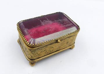 Doos - voor sieraden, Messing, Glas - Décor paleis Trocadéro