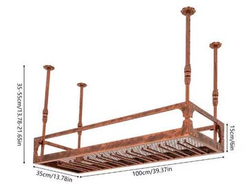 Industriële Plafonddrijvende Wijnrek – 50 kg, Huis en Inrichting, Verzenden, Nieuw