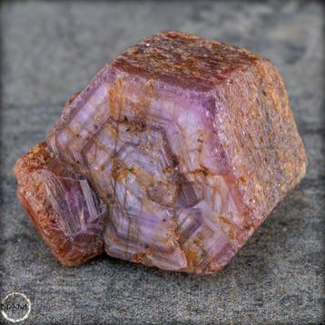 natuurlijke Trapiche Padparadscha saffier tweelingkristal –