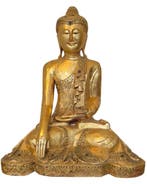 Große Buddha-Figur – Skulptur in Meditationshaltung – reich, Antiek en Kunst