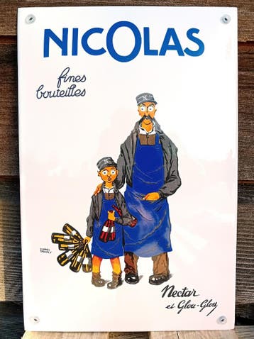 Emaille bord Nicolas Netar et Glou-Glou, Verzenden, Nieuw