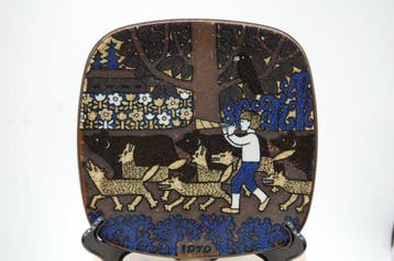 Arabia Finnland - Raija Uosikkinen - Wandbord (5) - Keramiek, Antiek en Kunst, Antiek | Glas en Kristal