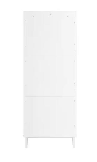 Smalle Schoenenkast met 3 Kleplades –Wit MDF en Metaal 129 c, Huis en Inrichting, Kasten | Ladekasten, Verzenden, Nieuw