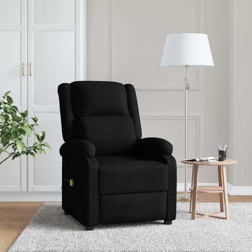 vidaXL Massagestoel stof zwart, Verzenden, Nieuw