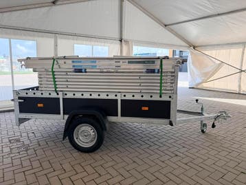 Alumexx rolsteiger 8,2m met aanhanger – ACTIE!, Doe-het-zelf en Verbouw, Ophalen, Nieuw, Daksteiger, 5 meter of hoger