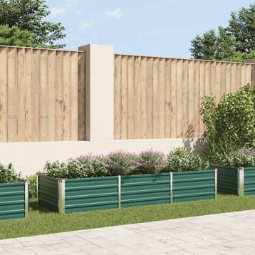 vidaXL Plantenbak verhoogd 240x80x45 cm gegalvaniseerd staal, 100 cm of meer, Verzenden, Nieuw, Metaal