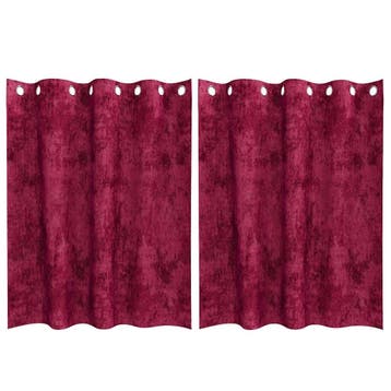 Gordijnen Rood Set 2st | 33% Korting op Retourdeal, Huis en Inrichting, Ophalen of Verzenden, Zo goed als nieuw, Rood