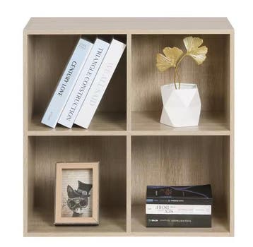 Boekenkast met 4 Open Vakken – Houten Opbergrek 60×60 cm, Huis en Inrichting, Kasten | Boekenkasten, Verzenden, Nieuw